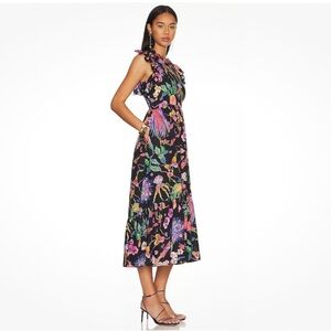 Banjanan Hannah Eden Garden Black Print Midi Dress